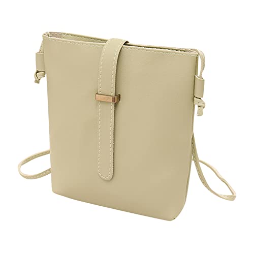 ZZHZGZ Umhängetaschen Damen Crossbody Bag Damen Umhängetasche Modische einfache einfarbige Mini Umhängetasche Handytasche leicht praktisch (Khaki, One Size) von ZZHZGZ