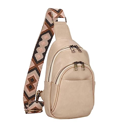 ZZHZGZ Umhängetaschen Damen Crossbody Bag Damentasche, modische Schultertasche, kleine Brusttasche, weiches, Retro-kleiner Rucksack (White, One Size) von ZZHZGZ