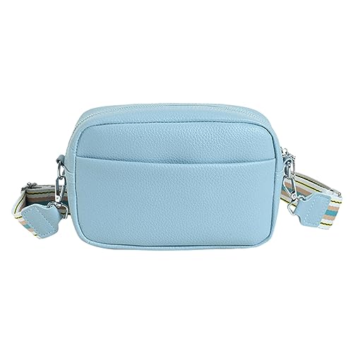 ZZHZGZ Umhängetaschen Damen Crossbody Bag Frauen Schulter Tasche Mode Muster Einfache Feste Farbe Vielseitig Große Kapazität Praktische Umhängetasche (Blue, One Size) von ZZHZGZ