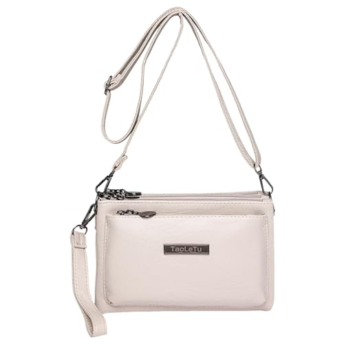 ZZHZGZ Umhängetaschen Damen Crossbody Bag Frauen Umhängetasche Mode Muster Einfache Layered Praktische Handtasche Messenger Tasche (White, One Size) von ZZHZGZ