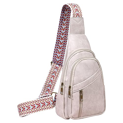 ZZHZGZ Umhängetaschen Damen Crossbody Bag Frauen Umhängetasche Mode Muster Einfache Retro Casual Brust Tasche Layered Praktische Leichte Umhängetasche (Grey, One Size) von ZZHZGZ