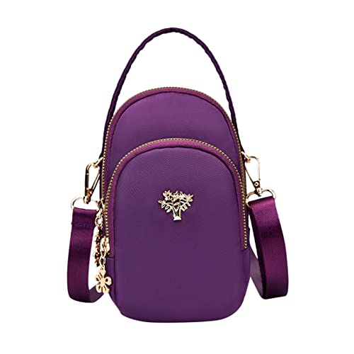 ZZHZGZ Umhängetaschen Damen Crossbody Bag Geldbörse Messenger mit Kredit Schulter Geldbörse kleine Handtasche Handy Slots Crossbody Mini Card für Damen Messenger Bags (F, One Size) von ZZHZGZ