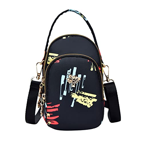 ZZHZGZ Umhängetaschen Damen Crossbody Bag Geldbörse Messenger mit Kredit Schulter Geldbörse kleine Handtasche Handy Slots Crossbody Mini Card für Damen Messenger Bags (H, One Size) von ZZHZGZ