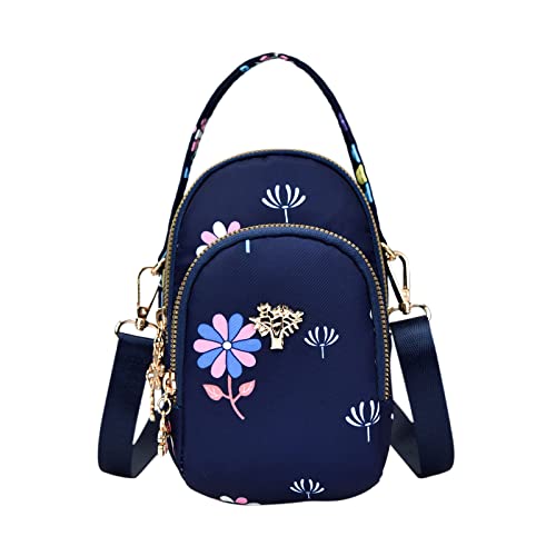 ZZHZGZ Umhängetaschen Damen Crossbody Bag Geldbörse Messenger mit Kredit Schulter Geldbörse kleine Handtasche Handy Slots Crossbody Mini Card für Damen Messenger Bags (I, One Size) von ZZHZGZ