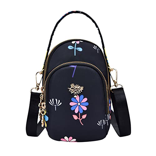 ZZHZGZ Umhängetaschen Damen Crossbody Bag Geldbörse Messenger mit Kredit Schulter Geldbörse kleine Handtasche Handy Slots Crossbody Mini Card für Damen Messenger Bags (J, One Size) von ZZHZGZ