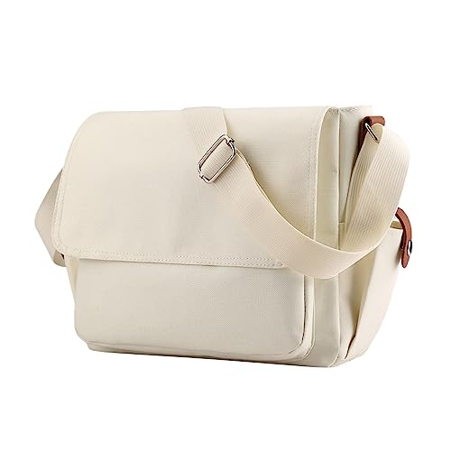 ZZHZGZ Umhängetaschen Damen Crossbody Bag Männer Umhängetasche Nylon Wasserdicht Große Kapazität Umhängetasche Mode Sport Rucksack (White, One Size) von ZZHZGZ