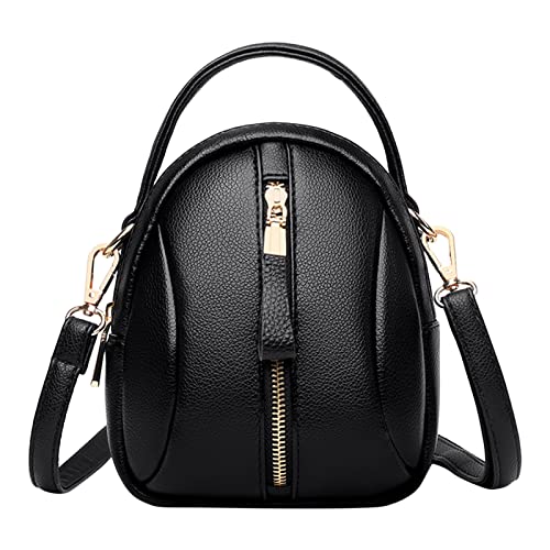 ZZHZGZ Umhängetaschen Damen Crossbody Bag Mini Small Sling Umhängetasche Umhängetasche für Frauen Lady Girl (Black, One Size) von ZZHZGZ