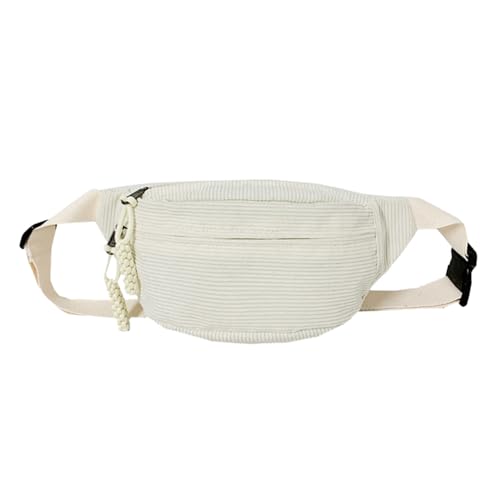 ZZHZGZ Umhängetaschen Damen Crossbody Bag Modische, einfarbige Cordulet-Umhängetasche für Damen, Knödeltasche, leichte Unterarmtasche, einzelne Schultertasche Segeltuch (White, One Size) von ZZHZGZ