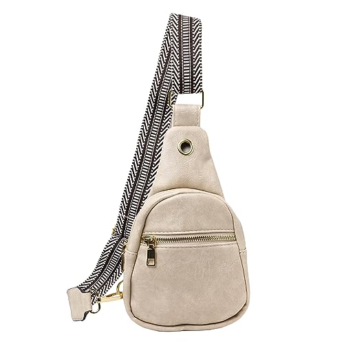 ZZHZGZ Umhängetaschen Damen Crossbody Bag Modische Brusttasche, weiches, Textur, Umhängetasche, große Kapazität, einfache Retro-Umhängetasche, Reisetasche (Beige, One Size) von ZZHZGZ