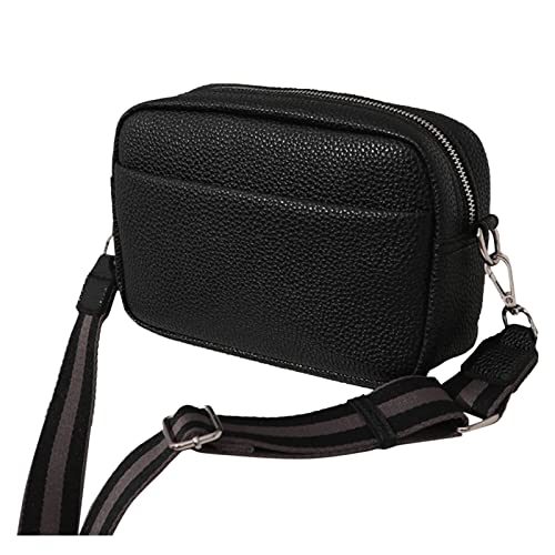 ZZHZGZ Umhängetaschen Damen Crossbody Bag Schultertasche, modischer Riemen, verstellbare Crossbody-Brusttasche, strapazierfähige Brusttasche (Black, One Size) von ZZHZGZ