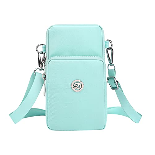 ZZHZGZ Umhängetaschen Damen Crossbody Bag Slots mit Kredit Mini Crossbody Handy Karte Geldbörse Schulter für Frauen Handtasche kleine Brieftasche Messenger Messenger Bags (E, One Size) von ZZHZGZ