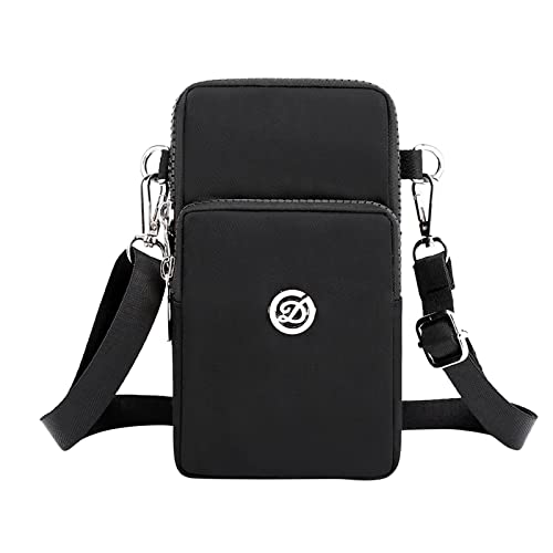 ZZHZGZ Umhängetaschen Damen Crossbody Bag Slots mit Kredit Mini Crossbody Handy Karte Geldbörse Schulter für Frauen Handtasche kleine Brieftasche Messenger Messenger Bags (J, One Size) von ZZHZGZ