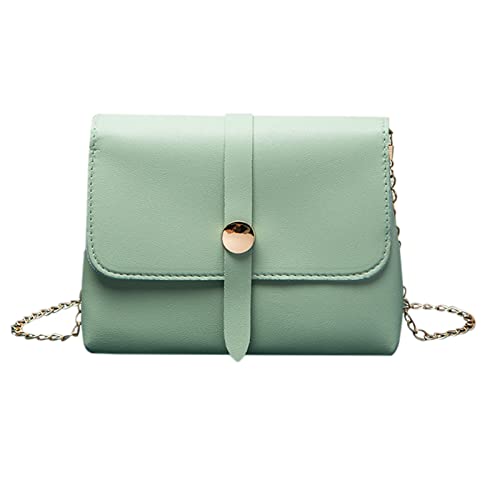 ZZHZGZ Umhängetaschen Damen Crossbody Bag Vielseitige kleine quadratische Taschen-Umhängetasche mit Kettenriemen (Green, One Size) von ZZHZGZ