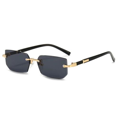 ZZZOLX Sonnenbrille herren Männer- Und Frauen -Rande -Sonnenbrille Kleine Quadratrahmen Sommerreise -Sonnenbrille.-Schwarz von ZZZOLX