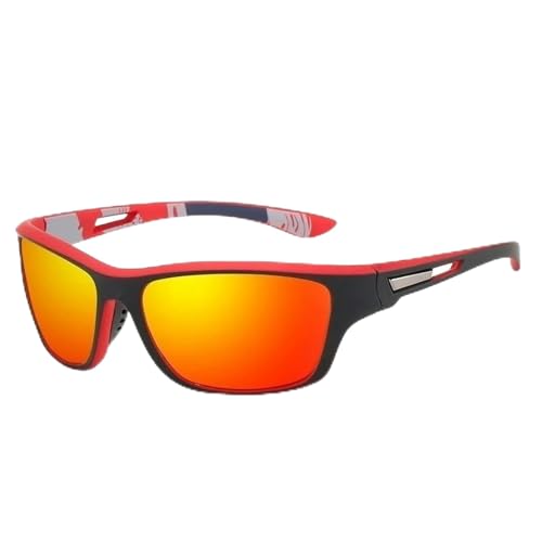 ZZZOLX Sonnenbrille herren Polarisierte Sonnenbrille Männer Fahren Sport Brille Sonnenbrille Damen Sonnenbrille.-04 Roter Spiegel von ZZZOLX