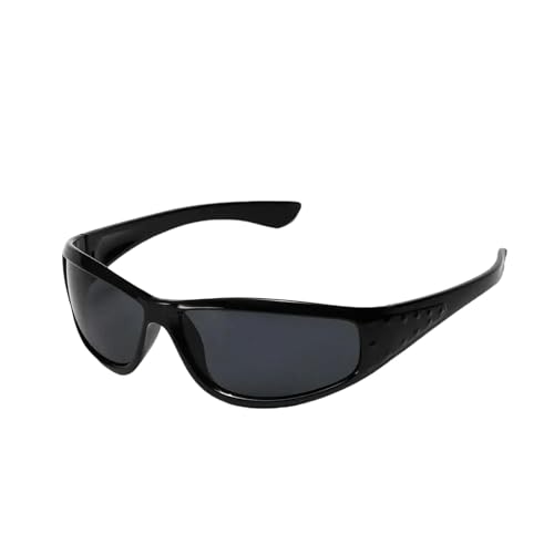 ZZZOLX Sonnenbrille herren Silberne Sonnenbrille, Farbe Hohl, Zukünftiger Technologischer Sinn, Internet -Promi -Sonnenbrille Für Frauen, Sonnenbrille Für Männer.-Helles Schwarz B von ZZZOLX