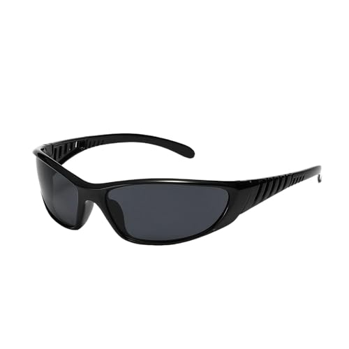 ZZZOLX Sonnenbrille herren Silberne Sonnenbrille, Farbe Hohl, Zukünftiger Technologischer Sinn, Internet -Promi -Sonnenbrille Für Frauen, Sonnenbrille Für Männer.-Helles Schwarz von ZZZOLX