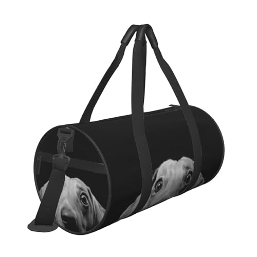 Reisetasche mit Dackel-Druck, mit Tasche und verstellbarem Riemen, große Sporttasche, modische Yoga-Tasche für Damen und Herren, Schwarz , Einheitsgröße von ZaKhs