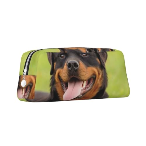 ZaKhs Rottweiler-Federmäppchen mit großem Fassungsvermögen, tragbare Federtasche für Männer und Frauen, silber, Einheitsgröße, Taschen-Organizer von ZaKhs