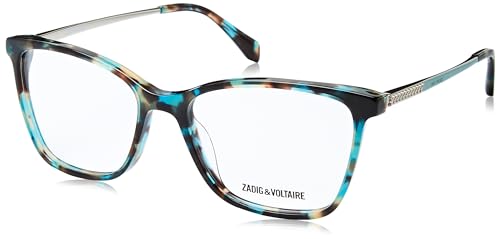Zadig & Voltaire Damen Vzv358 Sonnenbrille, Shiny Green/Havana, 66 von Zadig & Voltaire