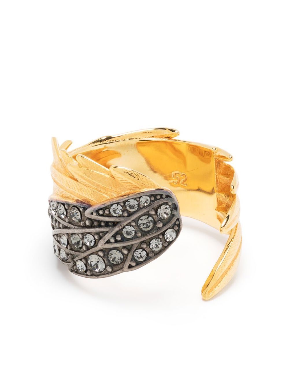 Zadig&Voltaire Kristallverzierter Ring mit Federn - Gold von Zadig&Voltaire