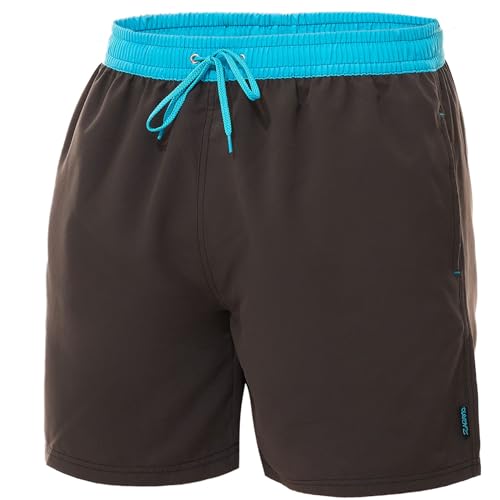 Zagano Adam Lipski Badehose Herren Schwimmhose Herren Badeshorts Badeshort Herren Badehose Herren lang grau, 5014 Gr. L von Zagano Adam Lipski