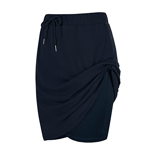 Rock Damen Sommer Hosenrock Damen Tennisrock Damen Mit Hose Jeansrock Damen Knielang Tennisrock Röcke Für Damen Bleistiftrock Damen Rock Mit Hose Hosenrock Damen Sommer Dunkelblau 2XL von Zando