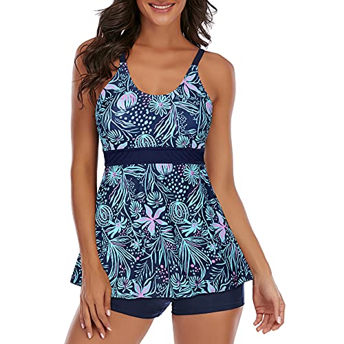 Tankini Damen Bauchweg Tankinis für Damen Tankini Damen Große Größen Tankini Oberteil Tankini Große Größen Tankini Damen Set Tankini Oberteil Damen Einzeln Tankini mit Shorts Der Nachtwald XL von Zando