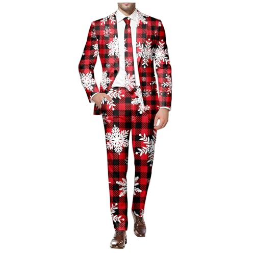 Zannycn Weihnachtskostüm Herren, Weihnachtsanzug Herren Drucke Festlich 2-Teilig Slim Fit Lustige Anzüge Partyanzug Freizeit Business Anzughose Herrenanzug Regular Weihnachten Party Kostüm Zannycn Weihnachtskostüm Herren, Weihnachtsanzug Herren Drucke Festlich 2-Teilig Slim Fit Lustige Anzüge Partyanzug Freizeit Business Anzughose Herrenanzug Regular Weihnachten Party Kostüm von Zannycn
