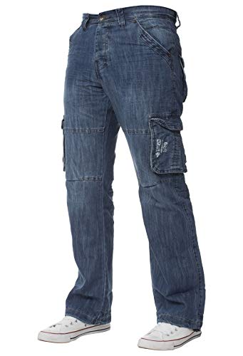 Ze ENZO Herren Jeanshose * one Size Gr. Bundweite: 97 cm, beinlänge: 81 cm (38 W / 32 L), Midstonewash von Ze ENZO