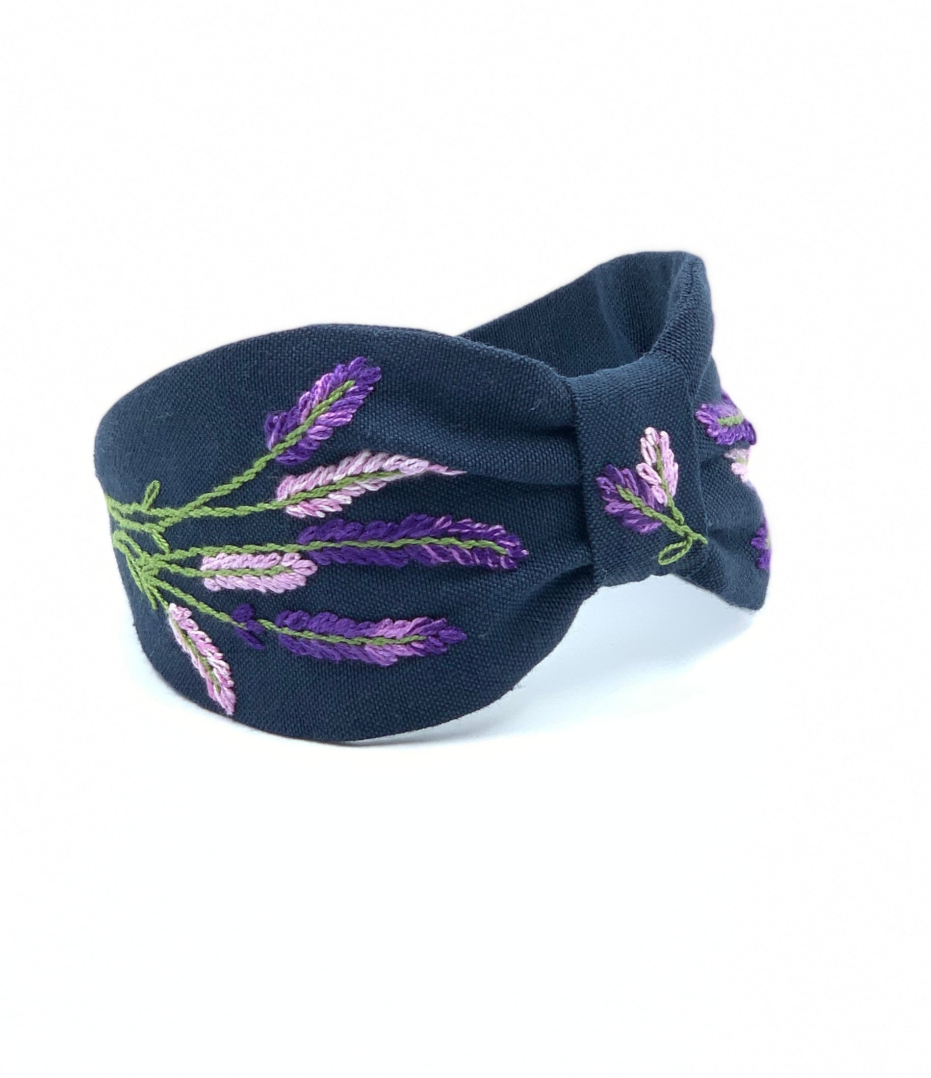 Damen Haar Accessoire, Lavendel Besticktes Stirnband, Frauen Accessoire, Besticktes Handgemachtes Stirnband von ZeLiCeDesign