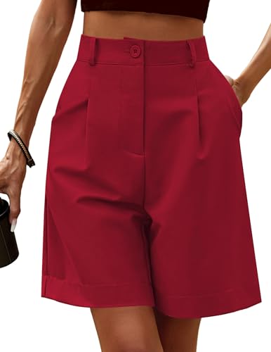 Zeagoo Bermuda Shorts Damen Knielang Business High Waist Kurze Hose Cargo Shorts Zeagoo Bermuda Shorts Damen Knielang Business High Waist Kurze Hose Cargo Shorts von Zeagoo