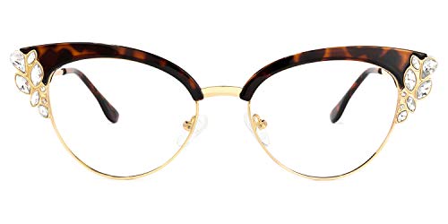 Zeelool VFX0060 Damen Brille mit Katzenaugen, (Vfx0060-02 Tortoise), Large von Zeelool