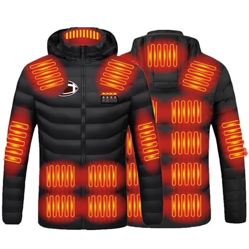Beheizte Jacke Unisex mit USB-Aufladung, 3 Heizstufen, 19 Beheizte Zonen, Damen Daunenmantel Herren Wasserdicht Winddicht Kapuzejacke Funktionsjacke für Skifahren, Wanderungen und Outdoor Abenteuer Beheizte Jacke Unisex mit USB-Aufladung, 3 Heizstufen, 19 Beheizte Zonen, Damen Daunenmantel Herren Wasserdicht Winddicht Kapuzejacke Funktionsjacke für Skifahren, Wanderungen und Outdoor Abenteuer von Zeiayuas