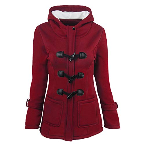 Zeiayuas Winterjacke Damen Warm Lang Damen Mantel Kapuzenjacke Winterjacke Mode Warm Hoodie Pullover Jacken Plüschjacke Fleecejacke Oberteile Outdoorjacke Winterjacke Damen Lang Warm Gefüttert von Zeiayuas