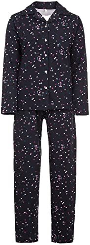 Zeitlos Pyjama Thermo Damen Schlafanzug Winter Set Herz, Farbe:Navy, Größe:L von Zeitlos