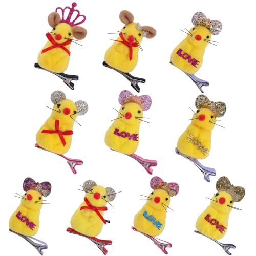 3D-Plüsch-Haarspange mit Tiermaus, lustiger Frühlings-Entenschnabel-Clip, Cartoon-Schleife, Haar-Accessoire für Mädchen, weich und sanft zur Kopfhaut von Zeizafa