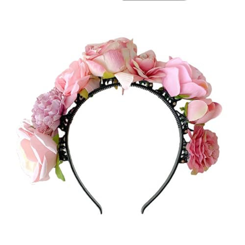 Brautgirlanden, Blumen-Haarreifen, Hochzeitsblumen-Haarband, Strandkranz, Haarband, Mädchen, Haar-Accessoire, ethnische Haarschmuck von Zeizafa