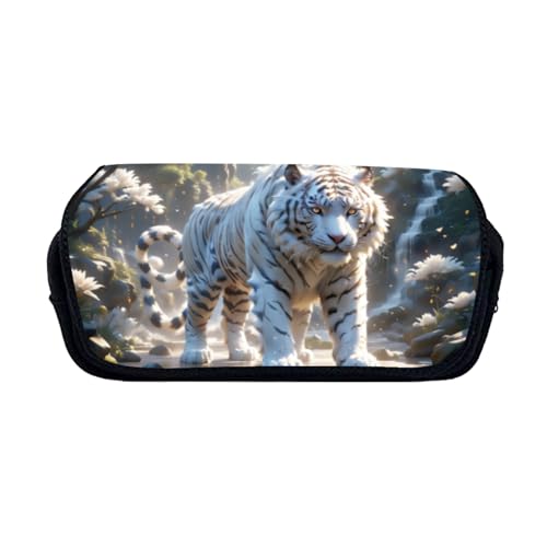 Zelbuck Federmäppchen Für Jungen Mit Tiger Print, Tier-Tiger-Druck Tasche Mit Reißverschluss Für Schule Und Kinder Pencil Case, Schreibwaren-Organizer (Styple 2#,20 * 10 * 9cm) von Zelbuck