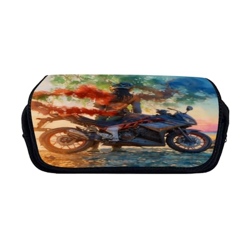 Zelbuck Sportmotorradfahrzeug Federmäppchen Mäppchen Mit Große Kapazität Motocross Dirt Bike Motorrad, Federtasche Pencil Case, Stiftetasche Geeignet Für Schule College Büro (Styple 1#,20 * 10 * 9cm) von Zelbuck