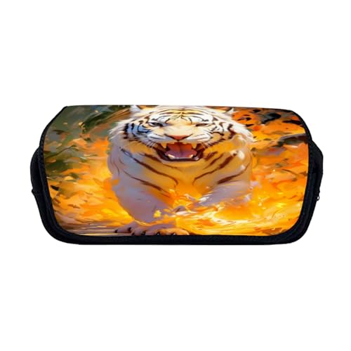 Zelbuck Tiger Federmäppchen Tiger Tasche Mit Reißverschluss Für Schule Und Kinder Pencil Case, Schreibwaren-Organizer (Styple 10#,20 * 10 * 9cm) von Zelbuck