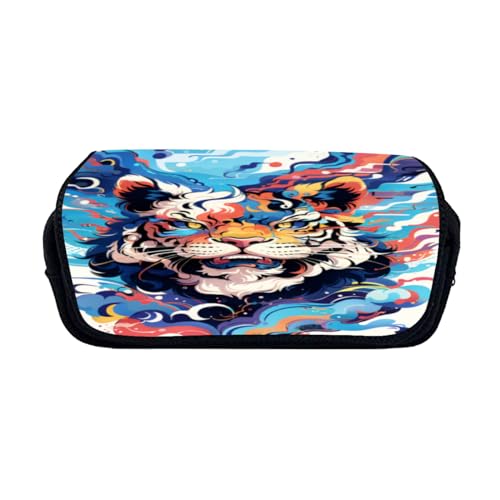 Zelbuck Tiger Federmäppchen Tiger Tasche Mit Reißverschluss Für Schule Und Kinder Pencil Case, Schreibwaren-Organizer (Styple 6#,20 * 10 * 9cm) von Zelbuck