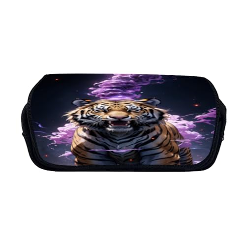 Zelbuck Tiger Federmäppchen Tiger Tasche Mit Reißverschluss Für Schule Und Kinder Pencil Case, Schreibwaren-Organizer (Styple 9#,20 * 10 * 9cm) von Zelbuck