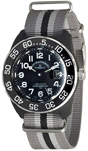 Zeno Watch Basel Herren Uhr Analog Quarz mit Nylon Armband 6594Q-a1-Nato-31 von ZENO-WATCH BASEL