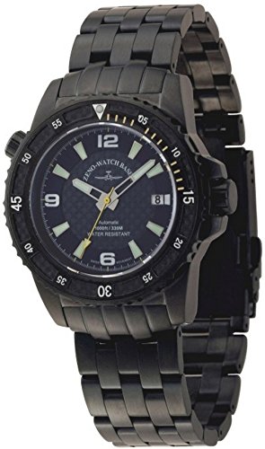 Zeno-Watch Herrenuhr - Professional Diver Automatic Black&Yellow - 6427-bk-s1-9M von Zeno