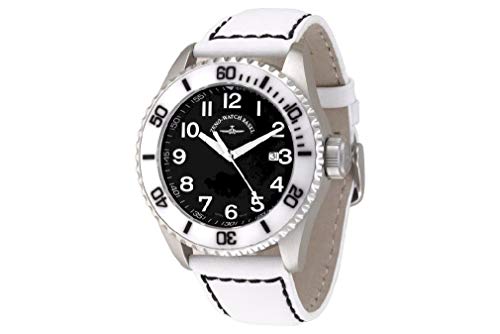 Zeno-Watch Herrenuhr - Diver Ceramic Quartz Black+White - 6492-515Q-a1-2 von Zeno