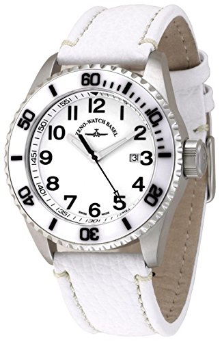 Zeno-Watch Herrenuhr - Diver Ceramic Quartz White - 6492-515Q-i2-2 von Zeno