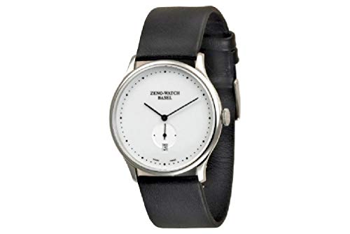 Zeno-Watch Herrenuhr - Flat Bauhaus Quartz - 6493Q-i2-Dots von Zeno