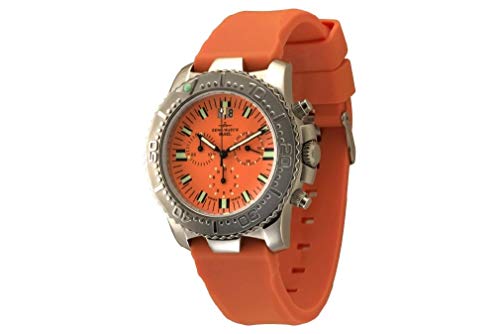 Zeno-Watch Herrenuhr - Hercules Chronograph Big Date orange - 3654Q-a5 von Zeno