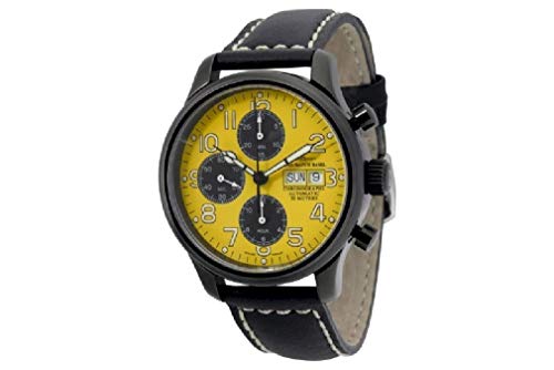 Zeno-Watch Herrenuhr - NC Pilot Chrono Yellow&Black - 9557TVDD-bk-b91 von Zeno